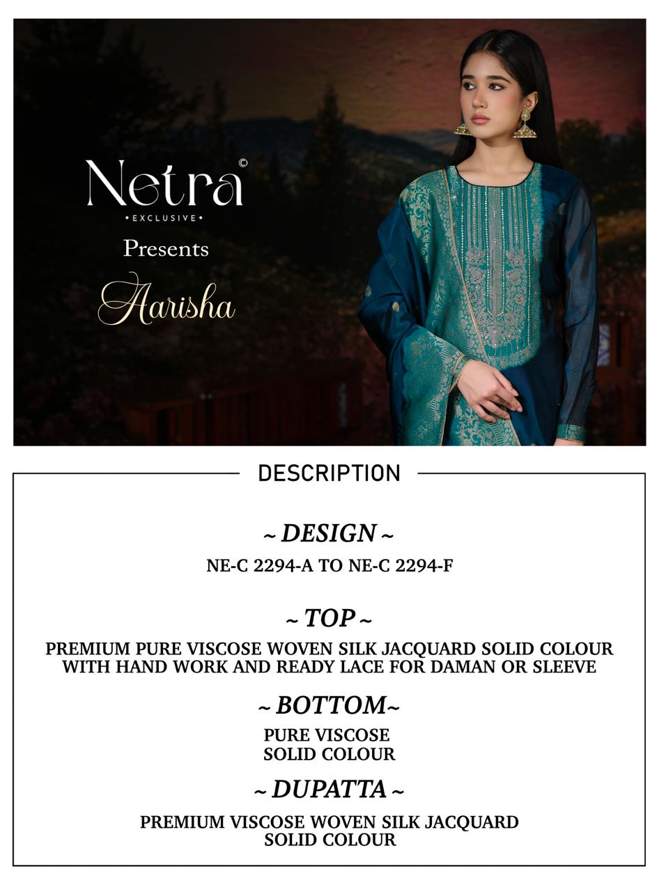 Aarisha Netra Woven Silk Pant Style Suits Supplier Ahmedabad