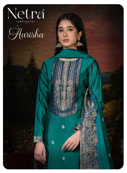 Aarisha Netra Woven Silk Pant Style Suits Supplier Ahmedabad