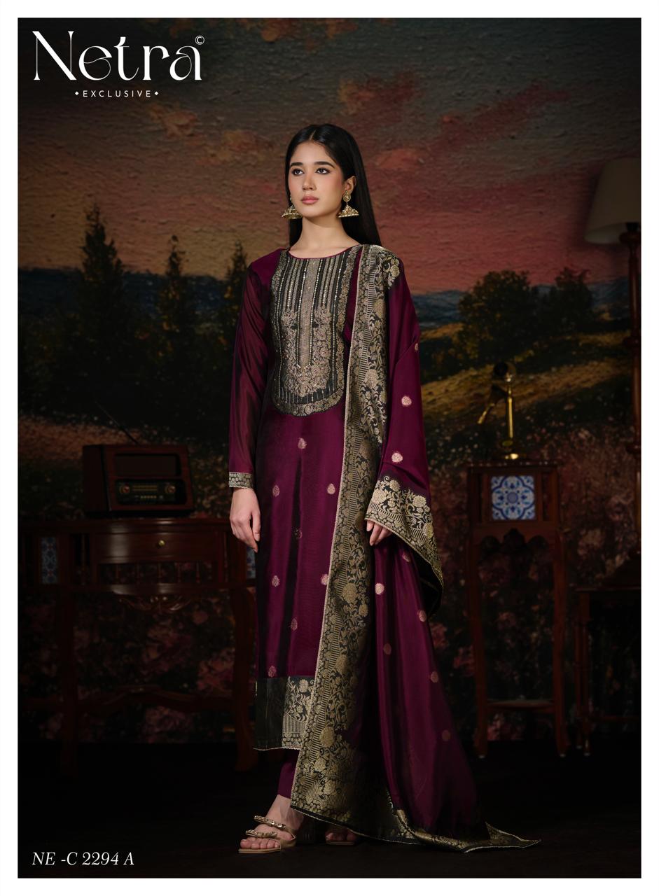 Aarisha Netra Woven Silk Pant Style Suits Supplier Ahmedabad