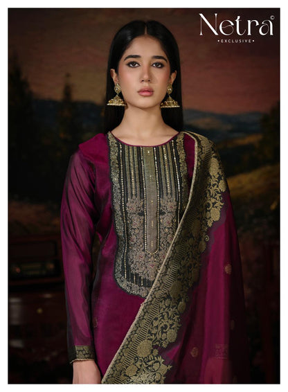 Aarisha Netra Woven Silk Pant Style Suits Supplier Ahmedabad