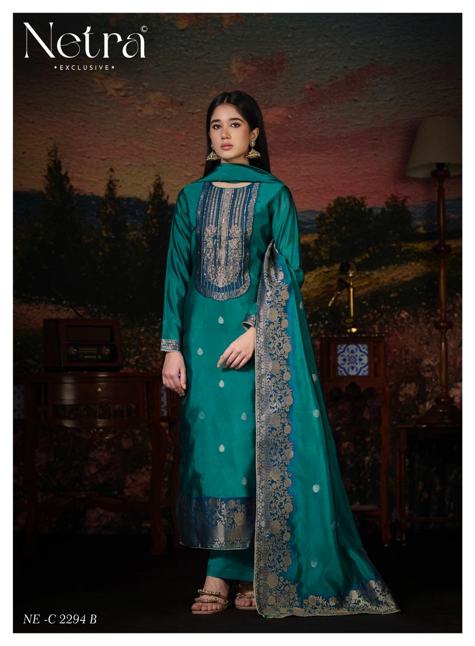 Aarisha Netra Woven Silk Pant Style Suits Supplier Ahmedabad