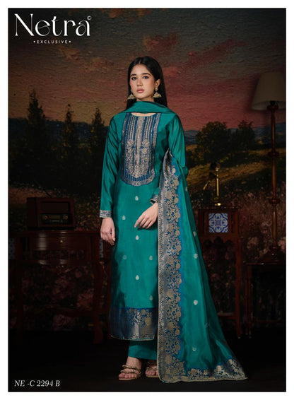 Aarisha Netra Woven Silk Pant Style Suits Supplier Ahmedabad