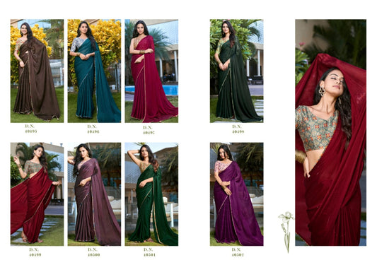 Aarna 5D Designer Chiffon Sarees Supplier Gujarat