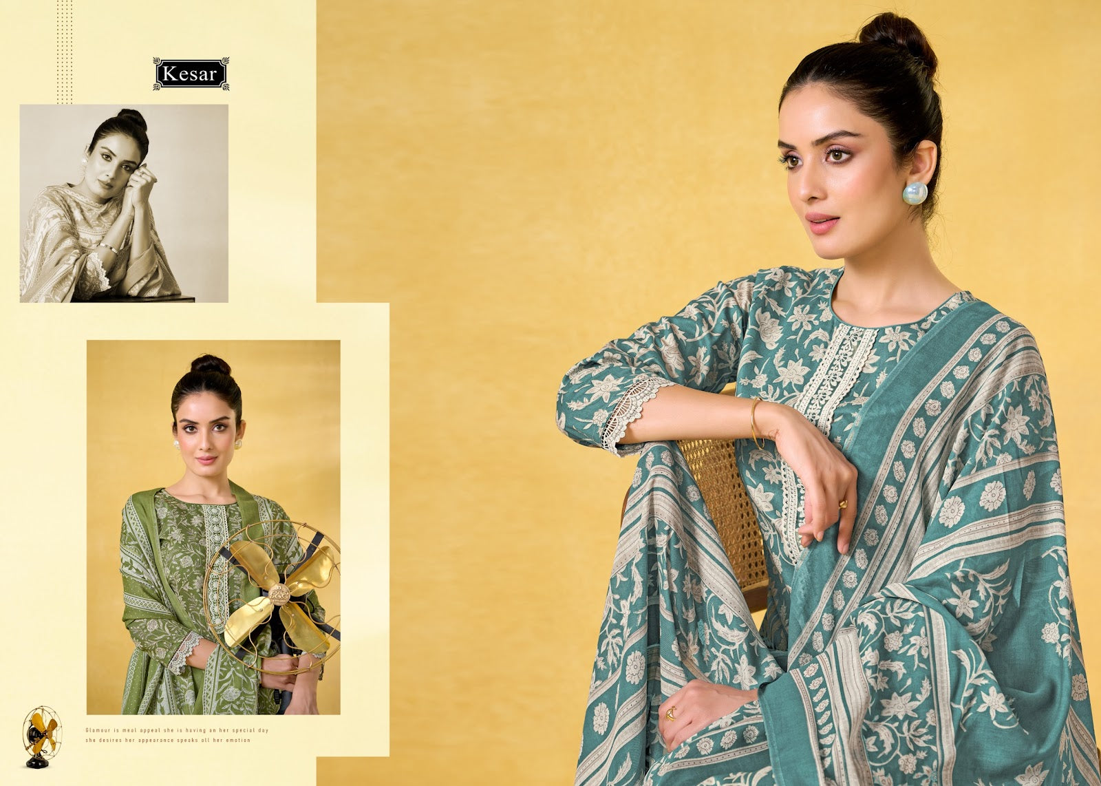 Aarna Kesar Lawn Cotton Pakistani Salwar Suits Manufacturer
