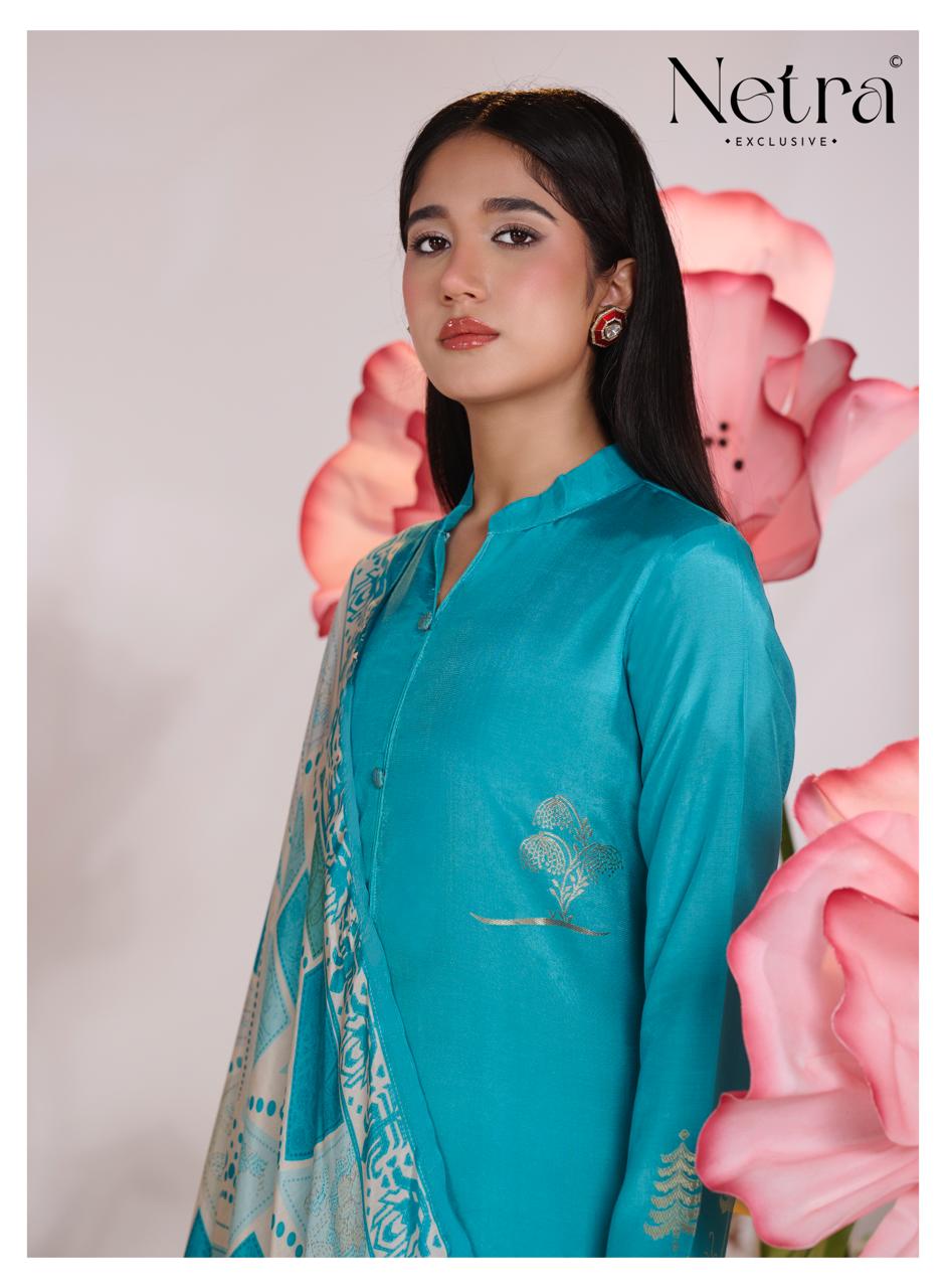 Aarna Vol 10 Netra Bemberg Muslin Pant Style Suits Wholesale Price