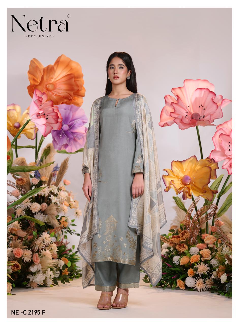 Aarna Vol 10 Netra Bemberg Muslin Pant Style Suits Wholesale Price
