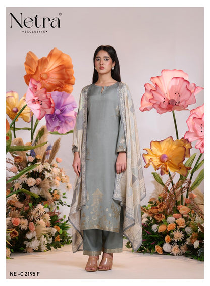 Aarna Vol 10 Netra Bemberg Muslin Pant Style Suits Wholesale Price