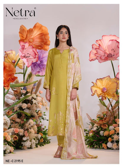 Aarna Vol 10 Netra Bemberg Muslin Pant Style Suits Wholesale Price