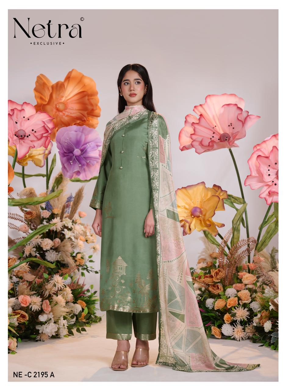 Aarna Vol 10 Netra Bemberg Muslin Pant Style Suits Wholesale Price