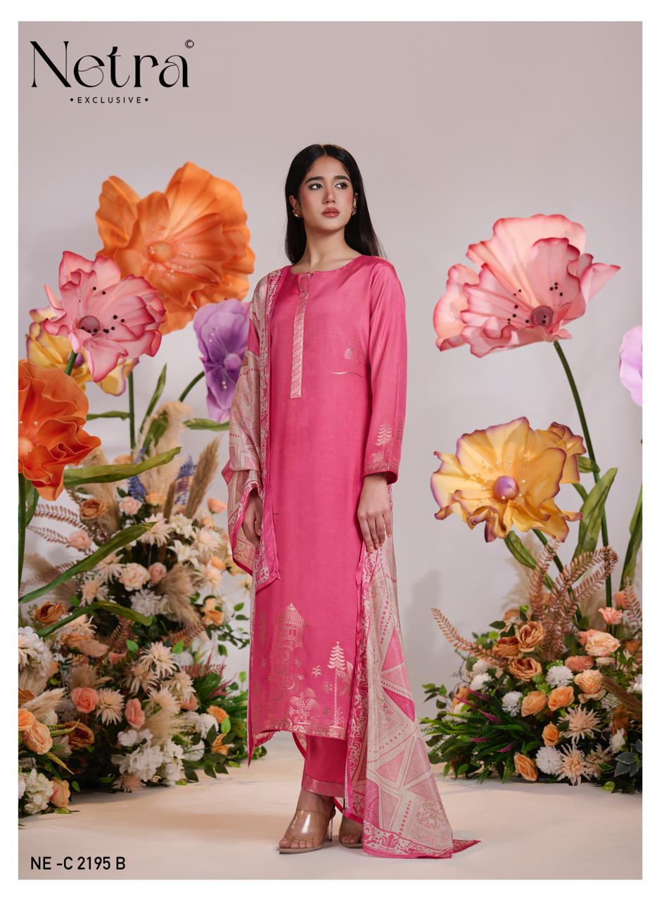 Aarna Vol 10 Netra Bemberg Muslin Pant Style Suits Wholesale Price