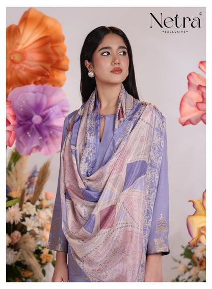 Aarna Vol 10 Netra Bemberg Muslin Pant Style Suits Wholesale Price