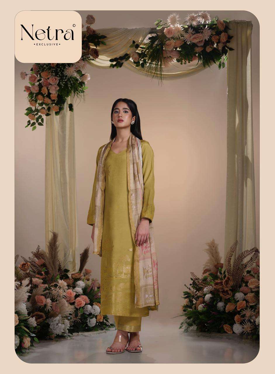 Aarna Vol 11 Netra Bemberg Muslin Pant Style Suits Wholesale Price