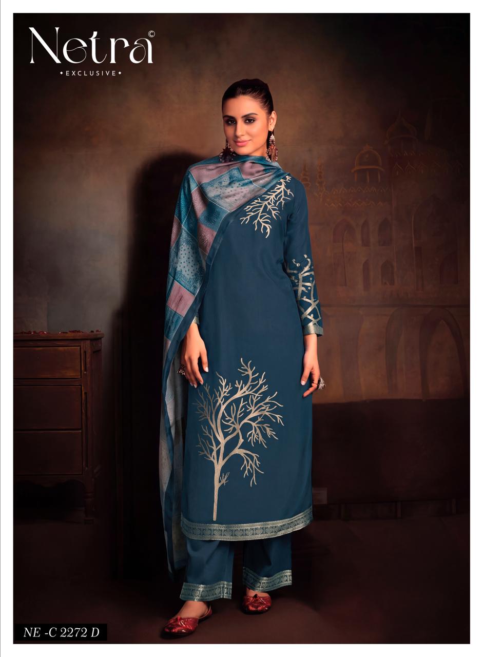 Aarna Vol 1 Colour Range 2 Netra Bemberg Pant Style Suits Manufacturer Gujarat