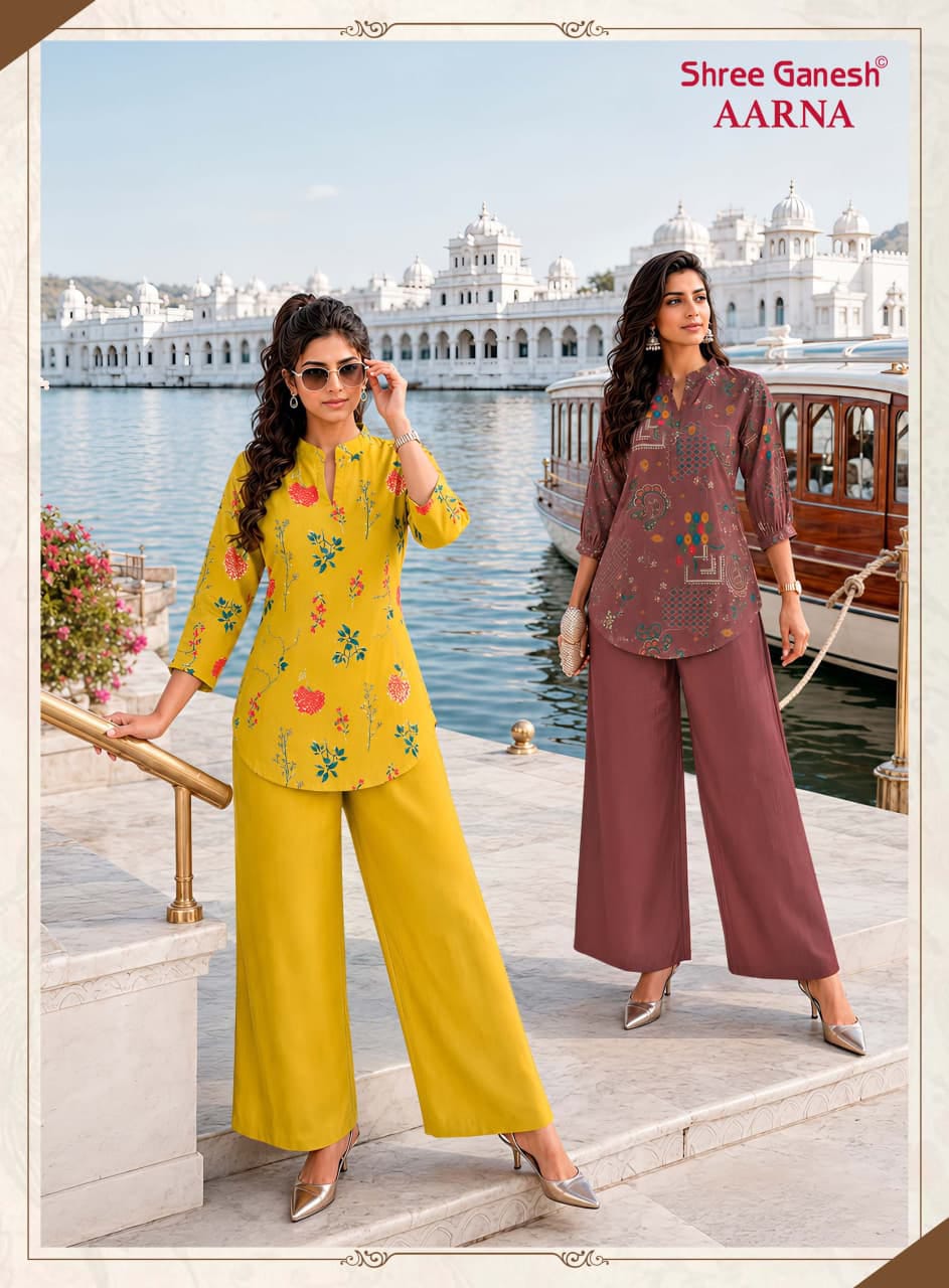 Aarna Vol 1 Shree Ganesh Vertican Co Ord Set Supplier India