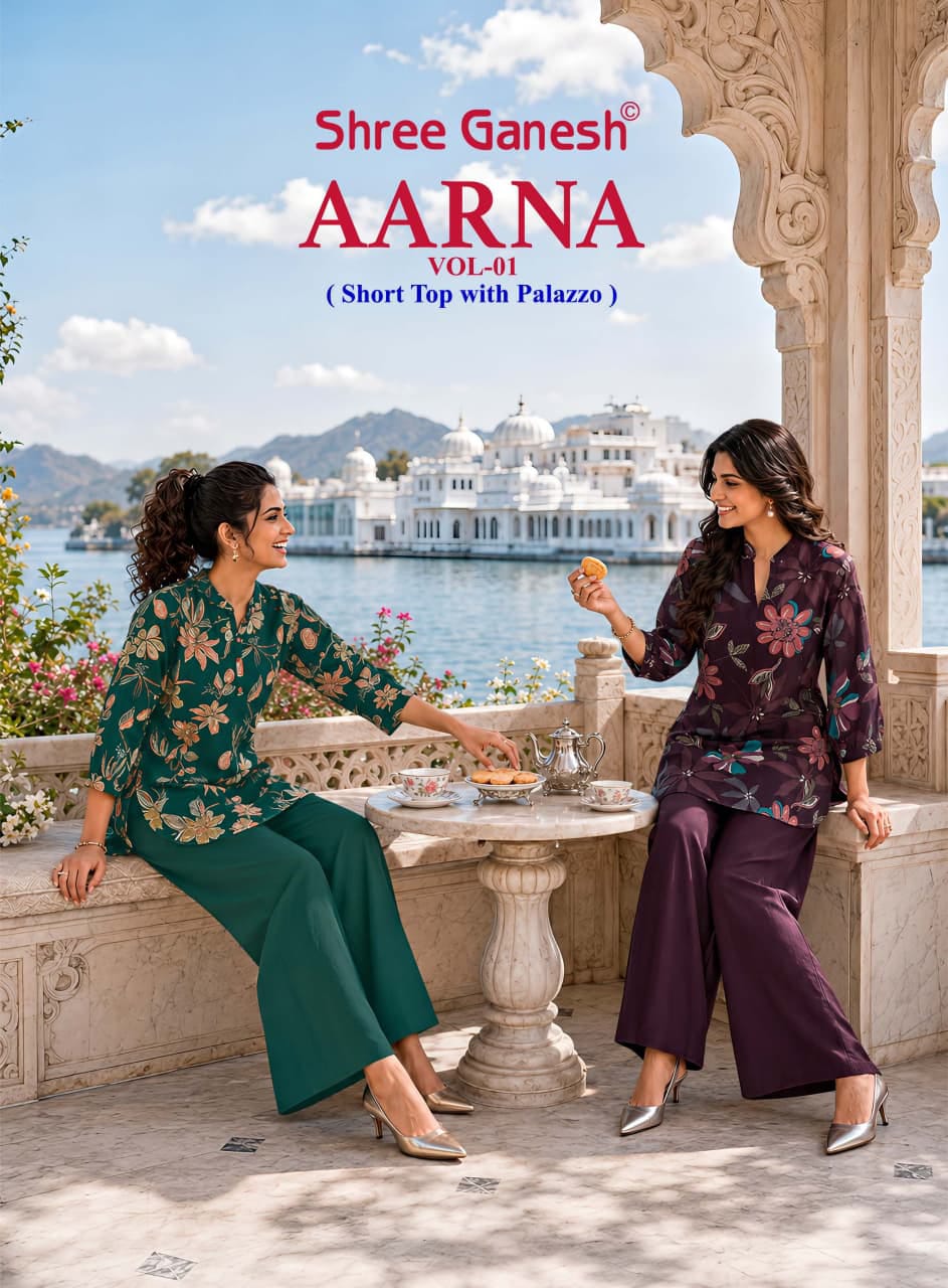 Aarna Vol 1 Shree Ganesh Vertican Co Ord Set Supplier India