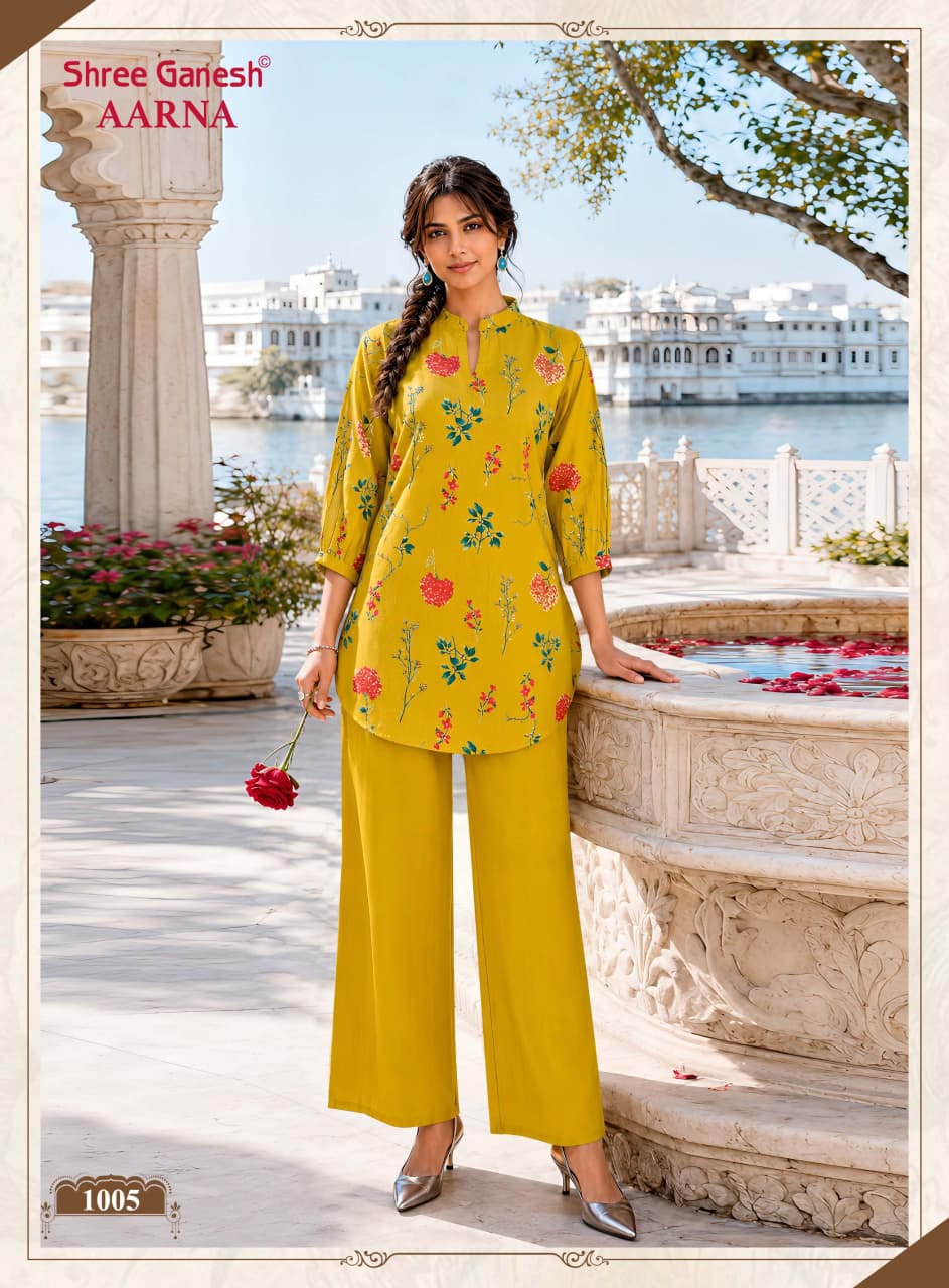 Aarna Vol 1 Shree Ganesh Vertican Co Ord Set Supplier India