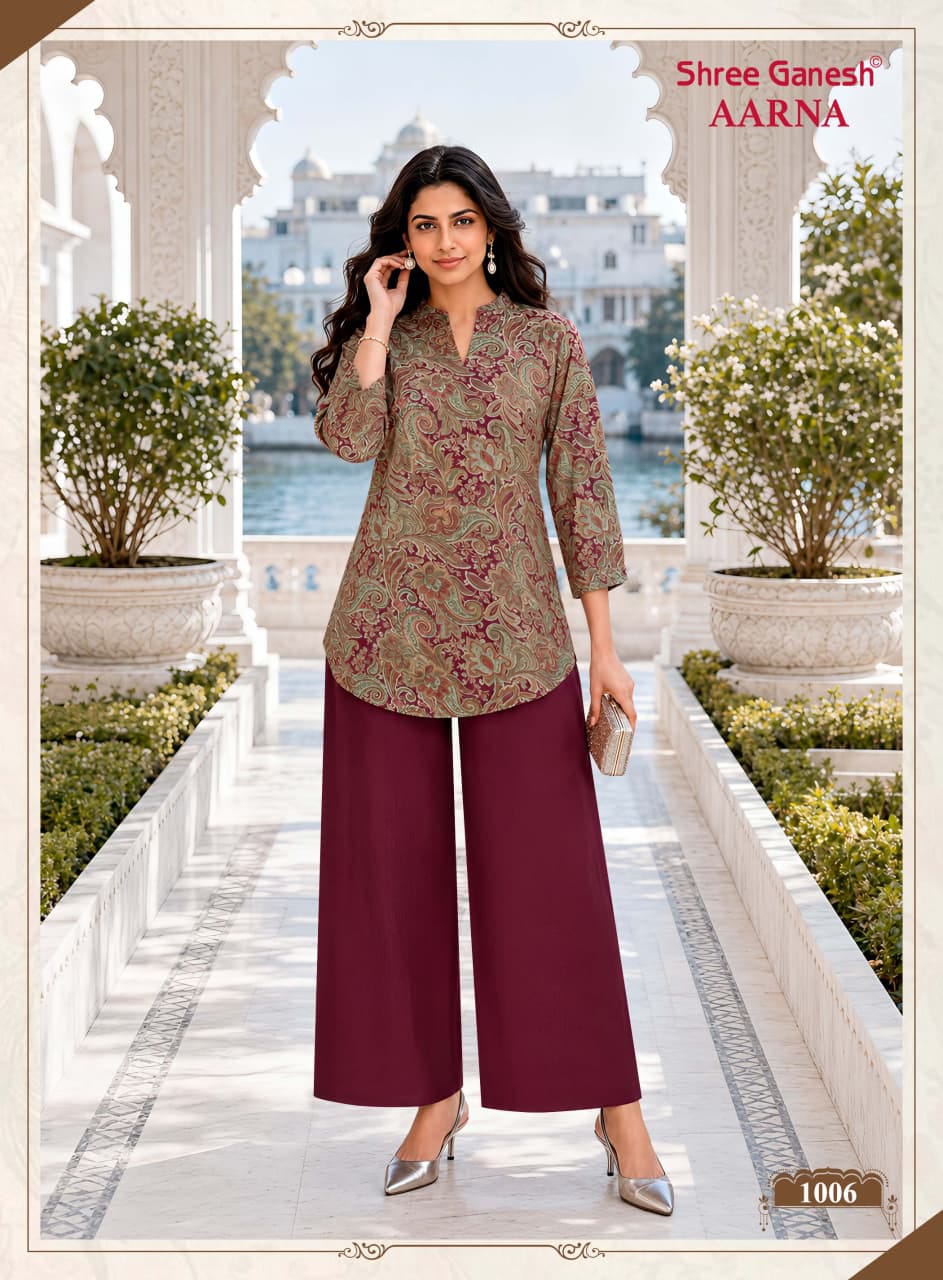 Aarna Vol 1 Shree Ganesh Vertican Co Ord Set Supplier India