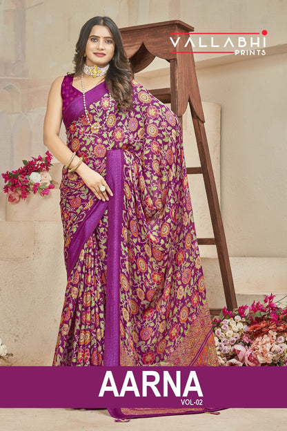Aarna Vol 2 Vallabhi Prints Moss Sarees Manufacturer Gujarat