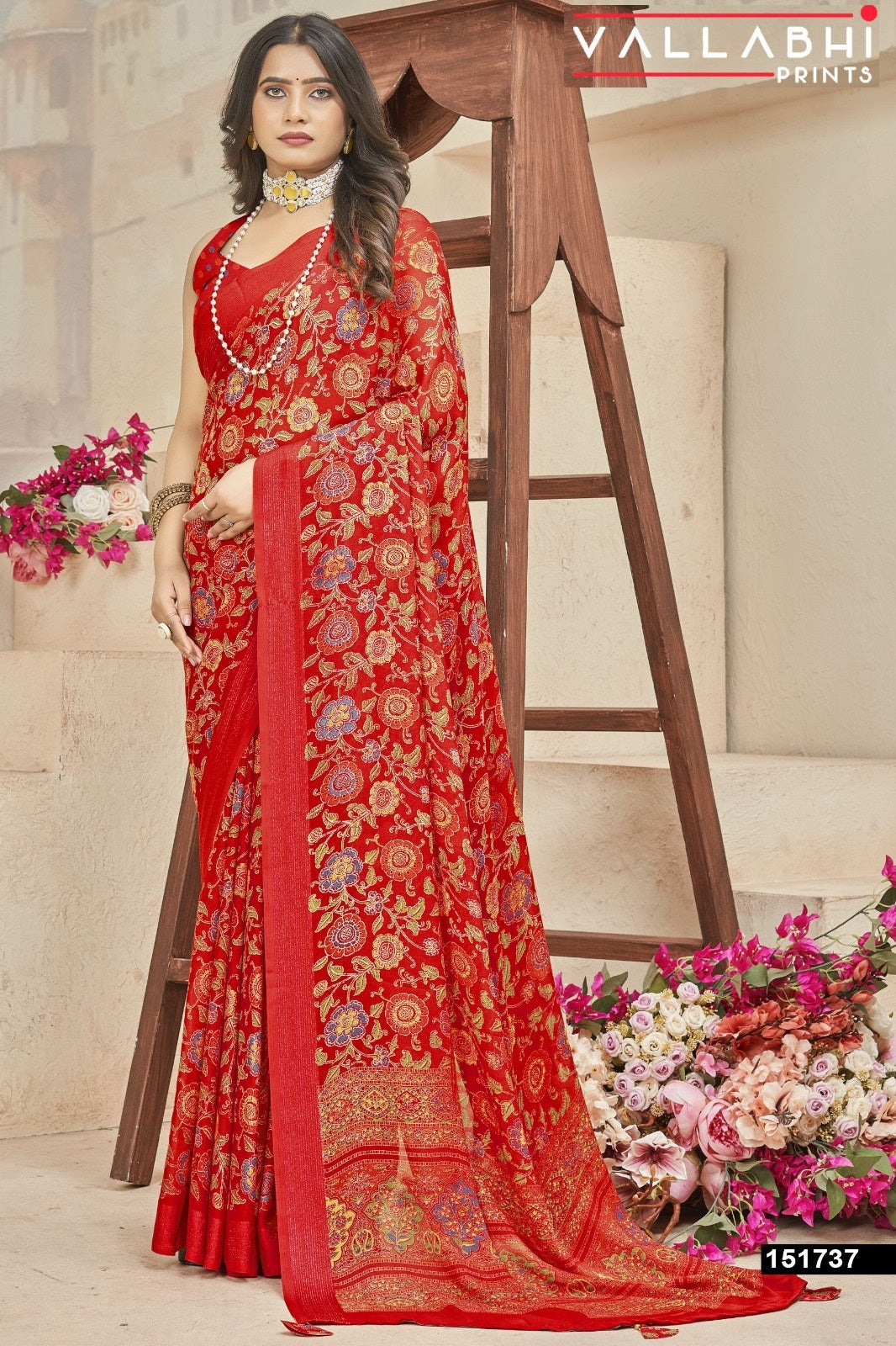 Aarna Vol 2 Vallabhi Prints Moss Sarees Manufacturer Gujarat