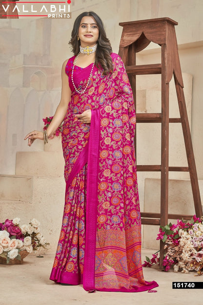 Aarna Vol 2 Vallabhi Prints Moss Sarees Manufacturer Gujarat