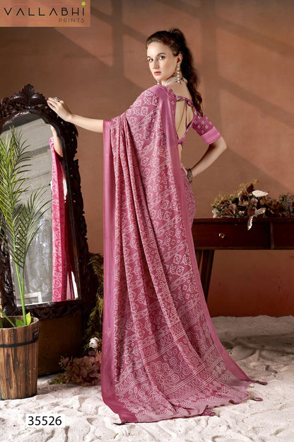 Aarna Vol 3 Vallabhi Prints Moss Sarees Wholesale Price