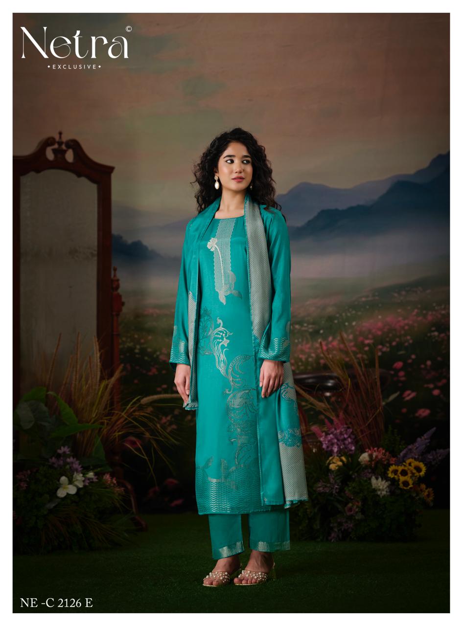 Aarna Vol 4 Netra Bemberg Muslin Pant Style Suits Wholesale