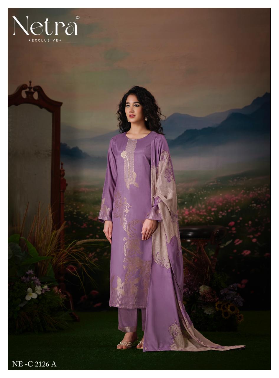 Aarna Vol 4 Netra Bemberg Muslin Pant Style Suits Wholesale