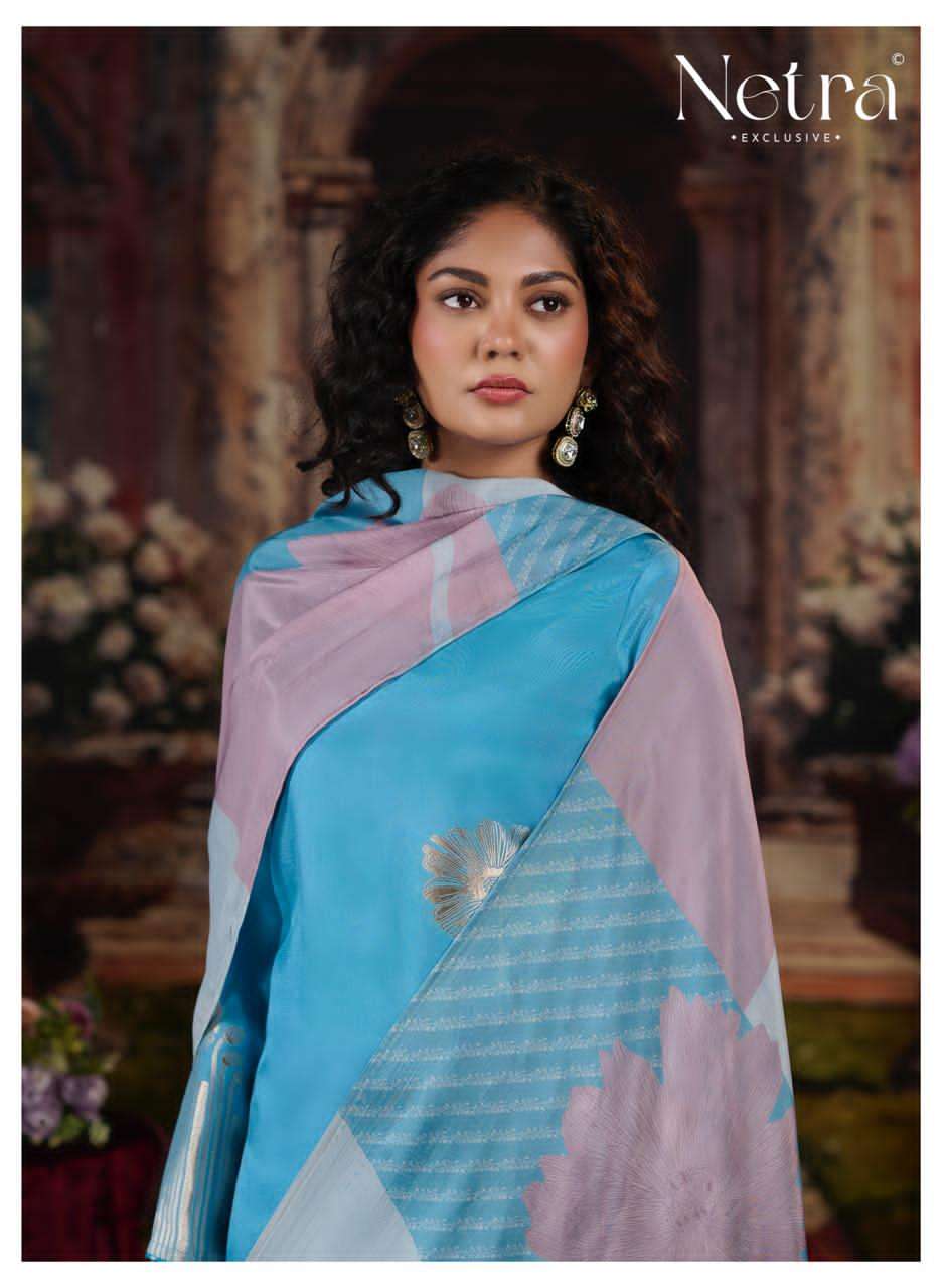 Aarna Vol 7 Netra Bemberg Muslin Pant Style Suits Supplier Gujarat