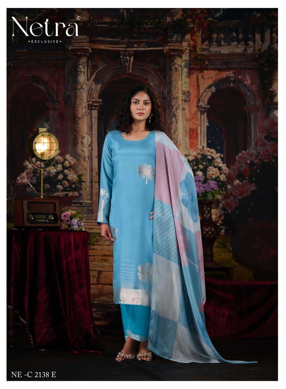 Aarna Vol 7 Netra Bemberg Muslin Pant Style Suits Supplier Gujarat