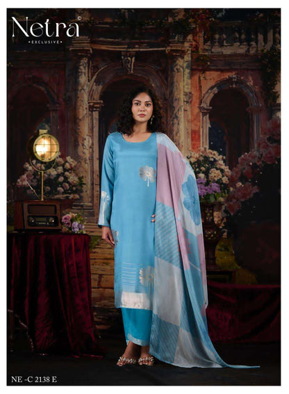 Aarna Vol 7 Netra Bemberg Muslin Pant Style Suits Supplier Gujarat