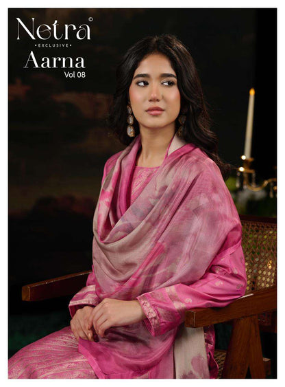 Aarna Vol 8 Netra Bemberg Muslin Pant Style Suits Manufacturer Gujarat