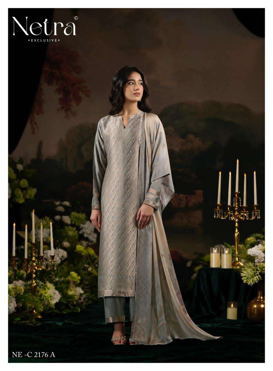 Aarna Vol 8 Netra Bemberg Muslin Pant Style Suits Manufacturer Gujarat