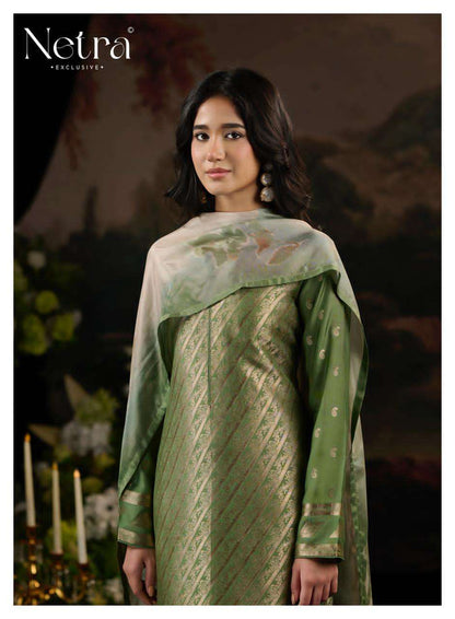 Aarna Vol 8 Netra Bemberg Muslin Pant Style Suits Manufacturer Gujarat