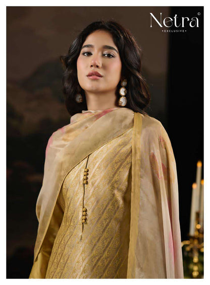 Aarna Vol 8 Netra Bemberg Muslin Pant Style Suits Manufacturer Gujarat