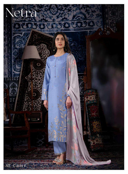 Aarna Vol 9 Netra Bemberg Muslin Pant Style Suits Wholesaler Gujarat