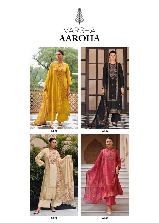 Aaroha Varsha Fashions Viscose Plazzo Style Suits Supplier India