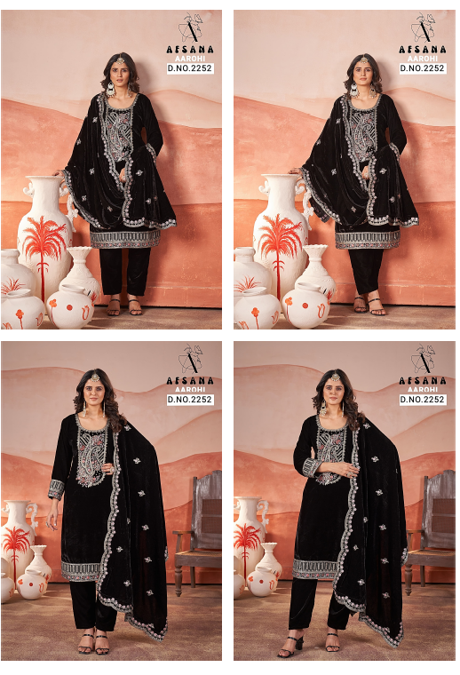 Aarohi 2252 Afsana Readymade Velvet Suits Supplier Ahmedabad