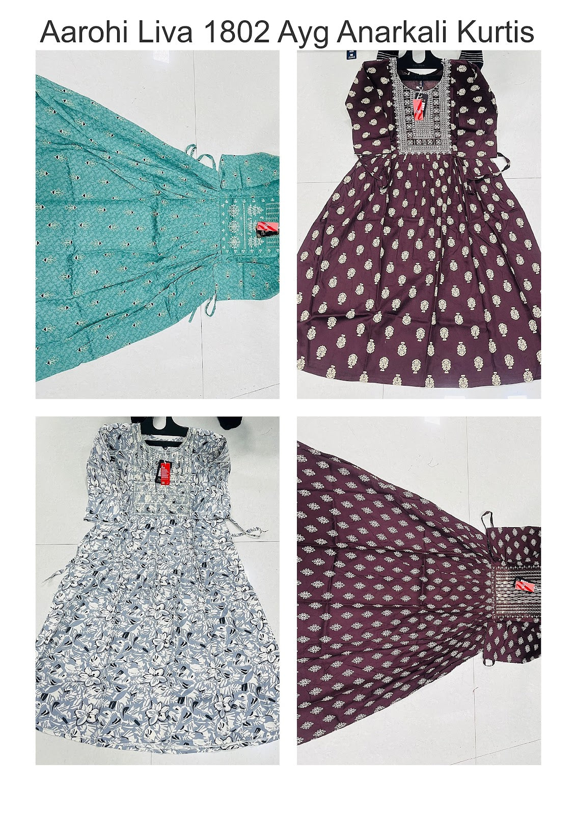 Aarohi Liva 1802 Ayg Anarkali Kurtis Manufacturer Ahmedabad