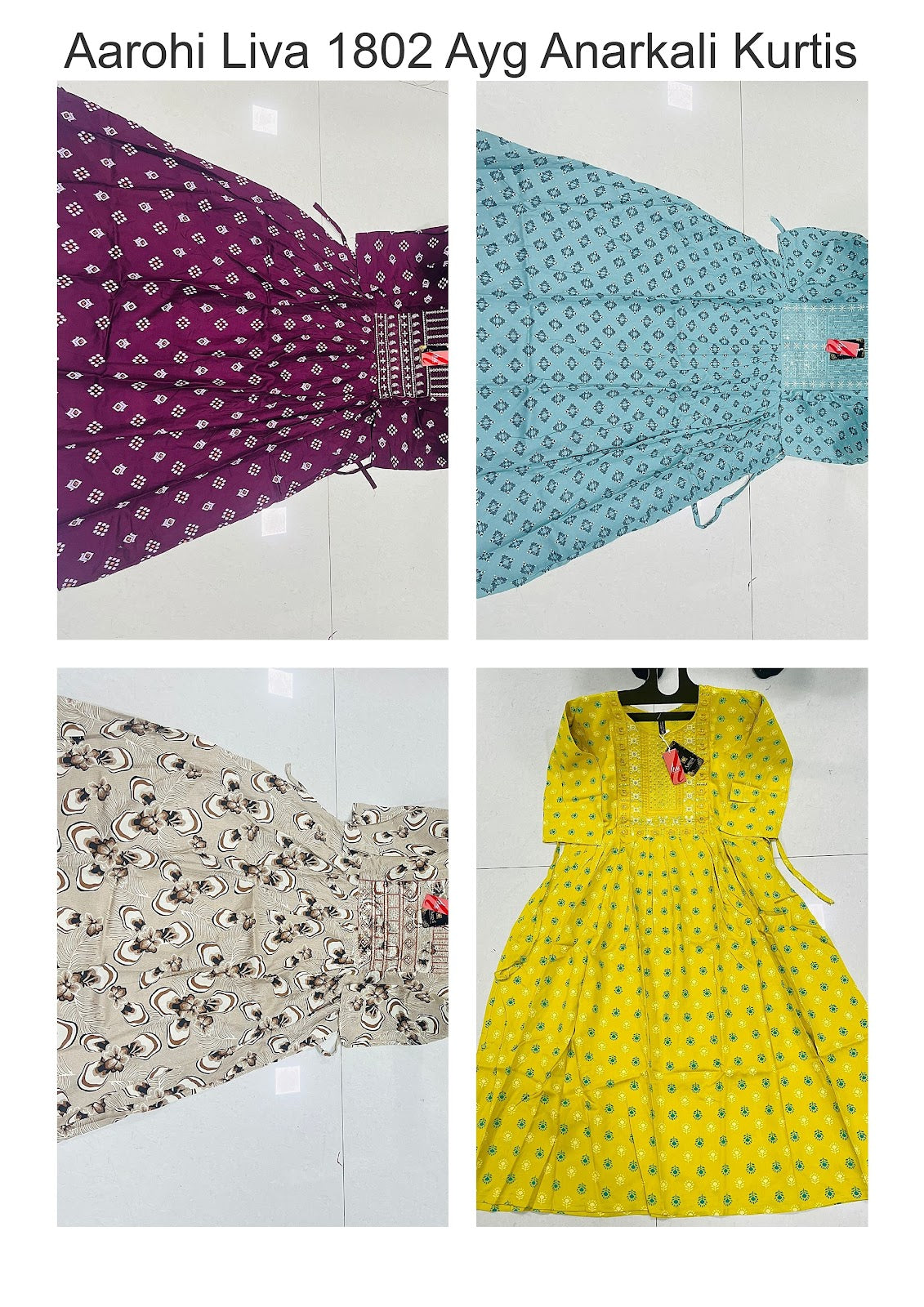 Aarohi Liva 1802 Ayg Anarkali Kurtis Manufacturer Ahmedabad