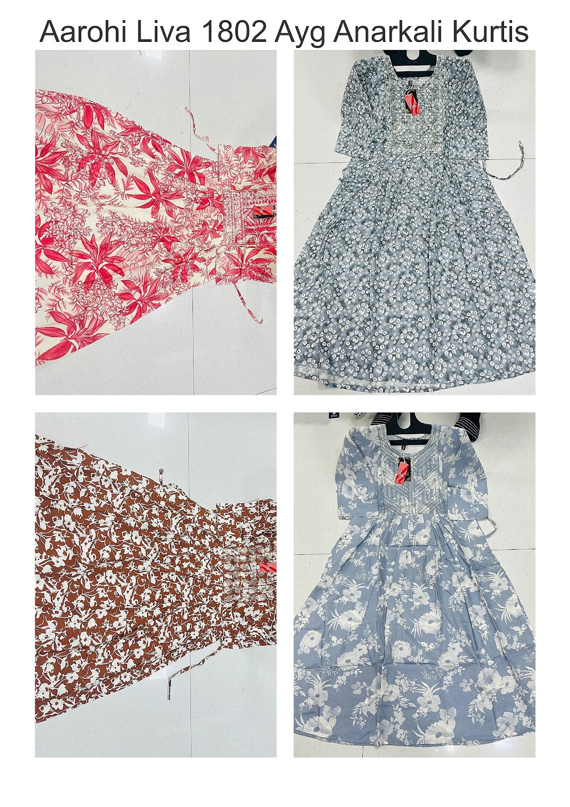 Aarohi Liva 1802 Ayg Anarkali Kurtis Manufacturer Ahmedabad