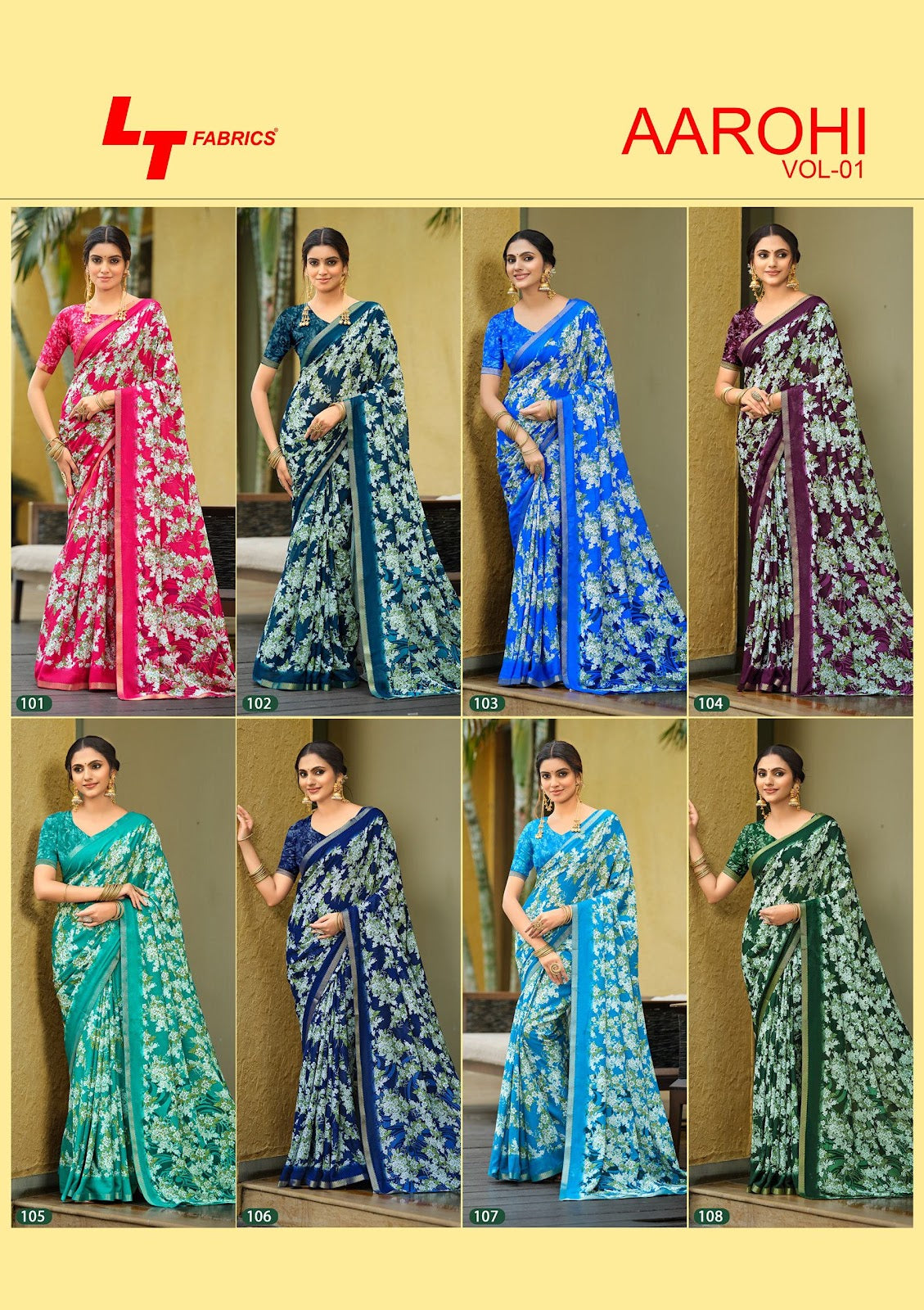 Aarohi Vol 1 Lt Fabrics Sarees Manufacturer