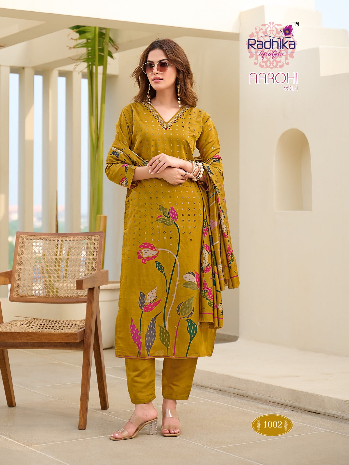 Aarohi Vol 1 Radhika Lifestyle Modal Readymade Pant Style Suits Wholesaler Gujarat