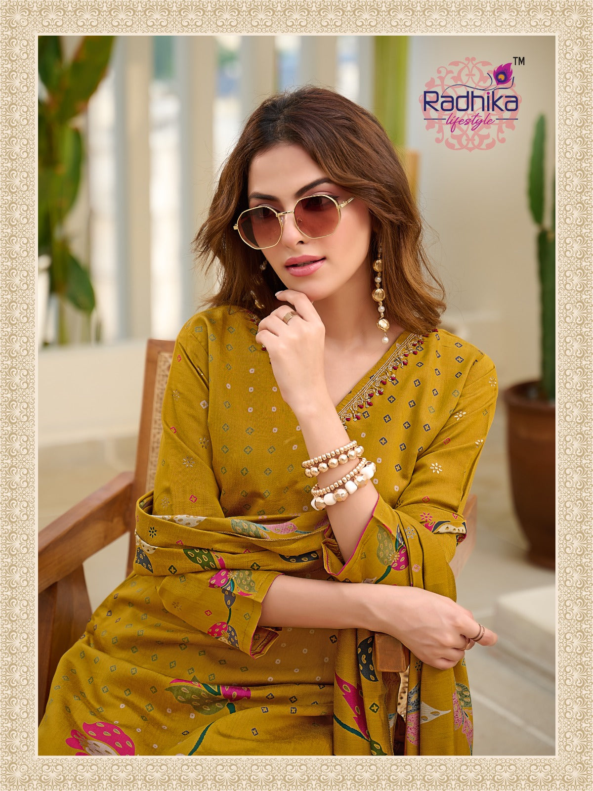 Aarohi Vol 1 Radhika Lifestyle Modal Readymade Pant Style Suits Wholesaler Gujarat