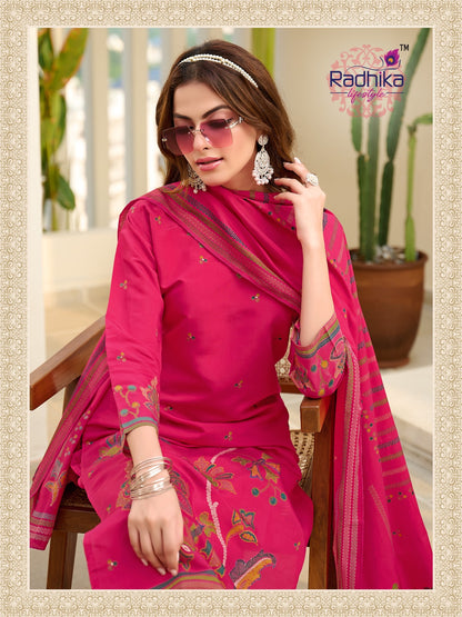 Aarohi Vol 1 Radhika Lifestyle Modal Readymade Pant Style Suits Wholesaler Gujarat