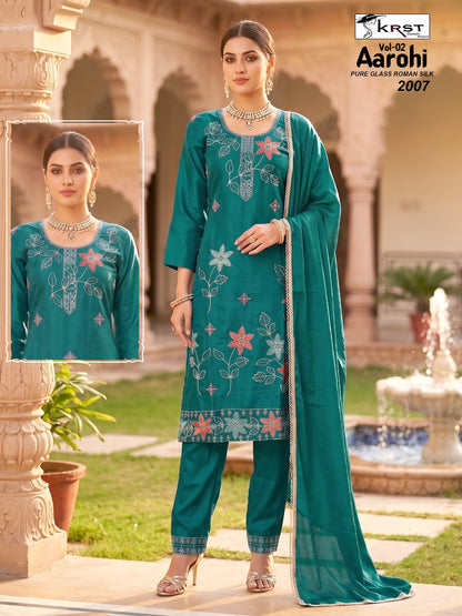 Aarohi Vol 2 Krst Roman Readymade Pant Style Suits Exporter