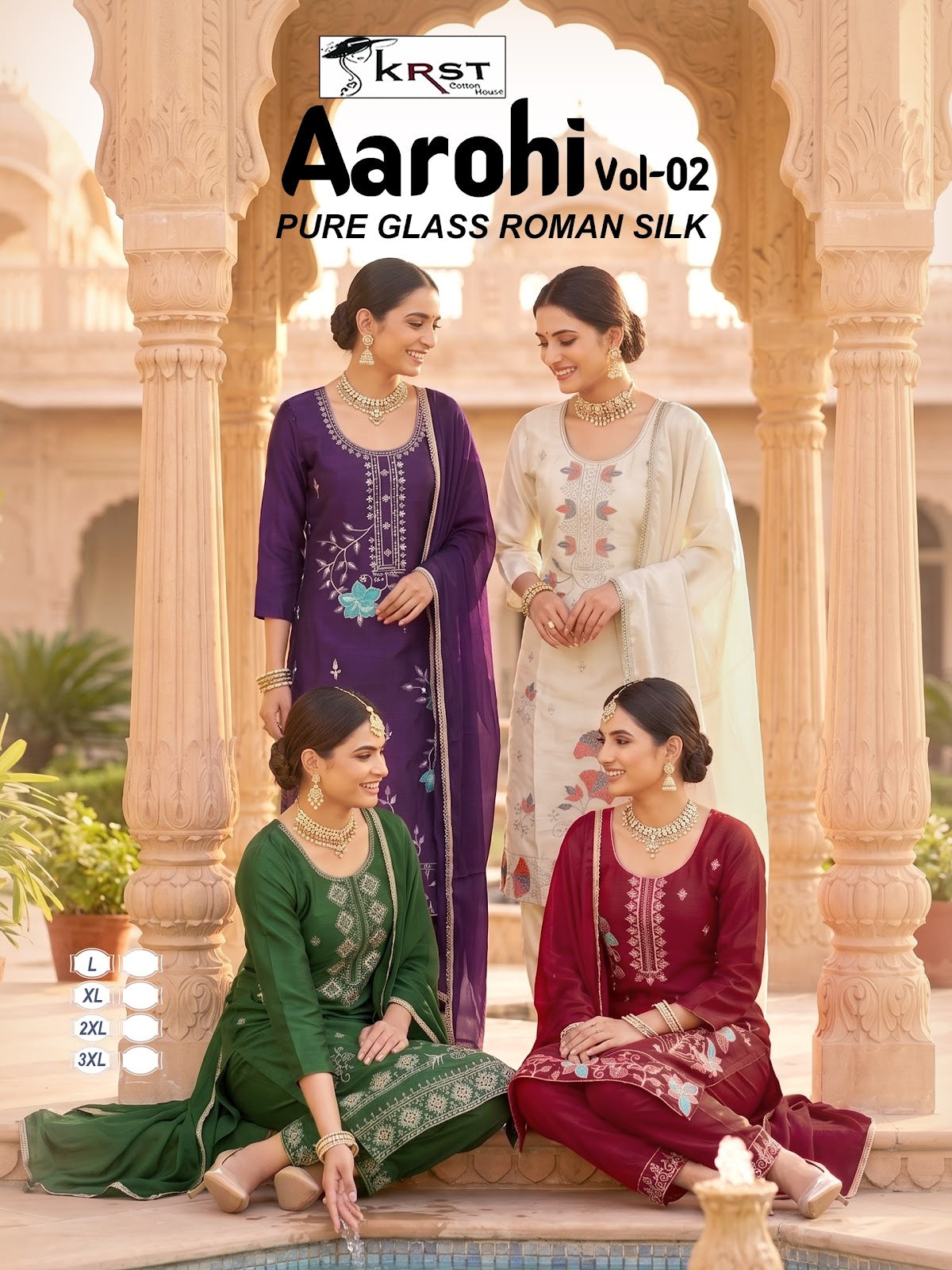 Aarohi Vol 2 Krst Roman Readymade Pant Style Suits Exporter