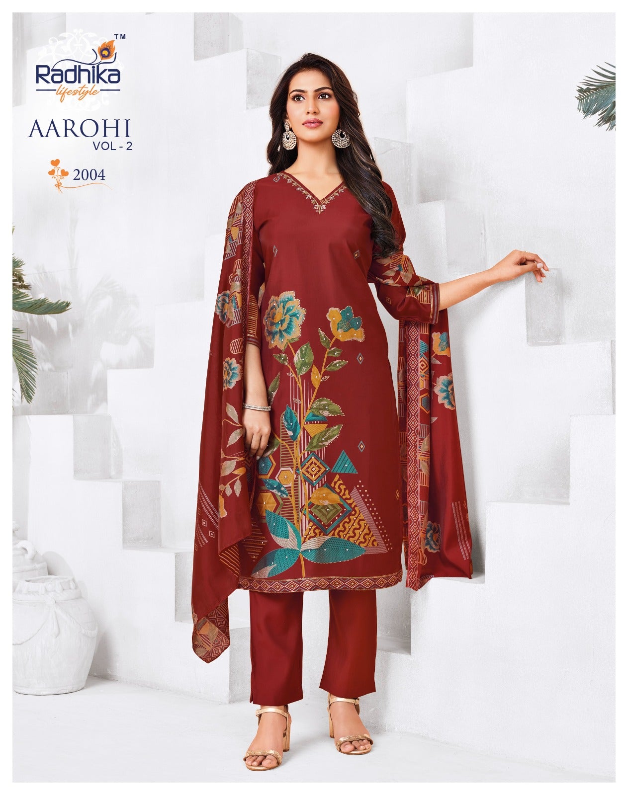 Aarohi Vol 2 Radhika Lifestyle Modal Readymade Pant Style Suits Supplier India