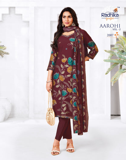 Aarohi Vol 2 Radhika Lifestyle Modal Readymade Pant Style Suits Supplier India