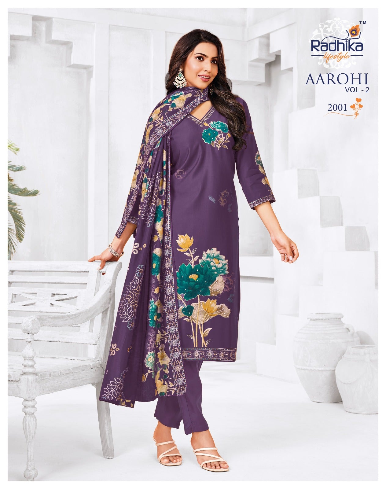 Aarohi Vol 2 Radhika Lifestyle Modal Readymade Pant Style Suits Supplier India