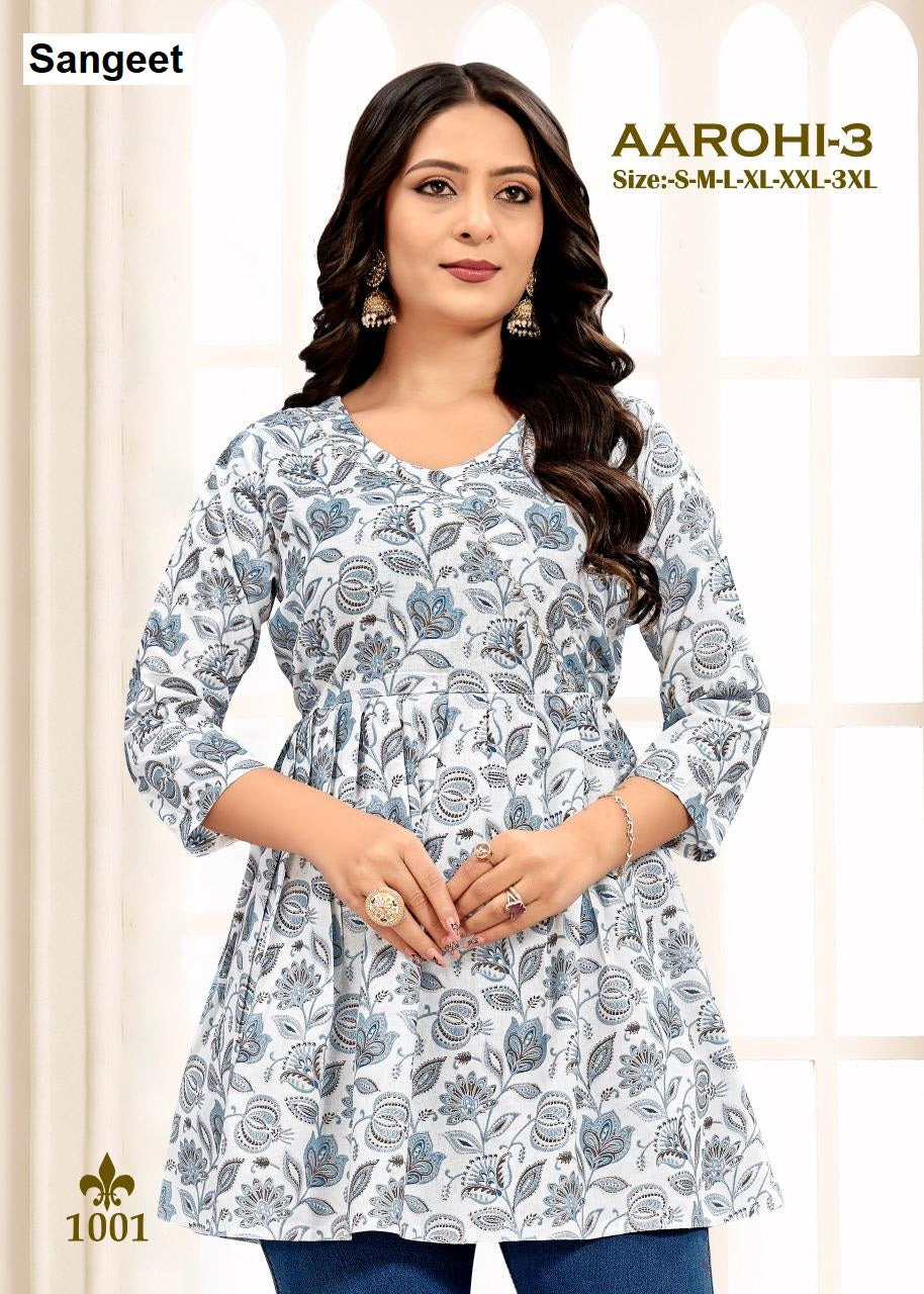 Aarohi Vol 3 Sangeet Heavy Rayon Fancy Tops Wholesale Price